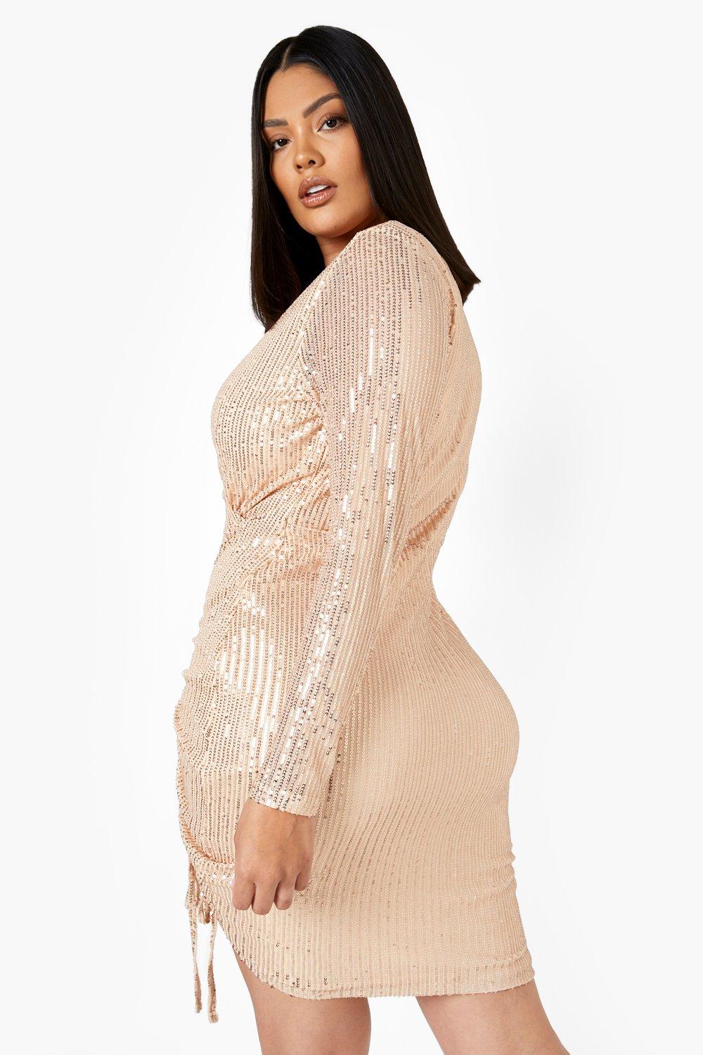 Robe rose gold grande taille hotsell